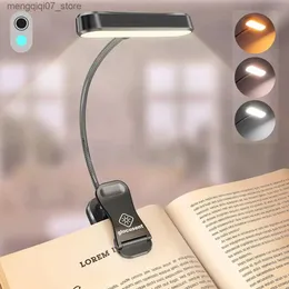 Lamps Shades Eye Caring Horizontal ET-Head Book Light Brightness Dimmable Book Lamp Usb Rechargeable Read Light Bedside Reading Night Light L240311