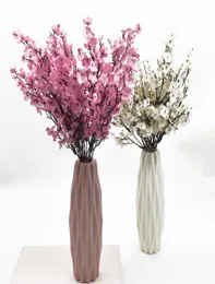 Silk Gypsophila Artificial Flowers for Decoration Home Plastic Stem Bride Wedding Bouquet Mariage Cherry Blossom Fake Flower1333370