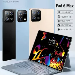 Сотовые телефоны Новый планшет Mi Pad 6 Max 16 ГБ + 1 ТБ Android13 Планшет 11,0 дюймов 8800 мАч ПК Global 5G Две SIM-карты Q240312