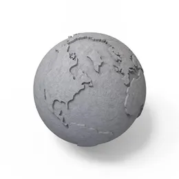 Narzędzia rzemieślnicze betonowy silikonowy forma cement ręcznie robiony 3D World Ball Mold Desktop Decoration Tool270z