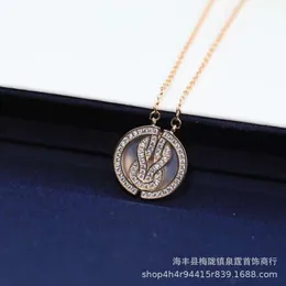 Дизайнерский браслет fredjewelry fei jia high version подкова восьмиугольный круглый бренд Полный бриллиант Fritillaria Ожерелье для женщин 18K Rose Gold Star