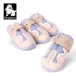 Scarpe per cani traspiranti Truelove con suola in TPR Suola morbida protettiva flessibile Stivali da esterno classici Tutte le razze 4 pezzi TLS3962 240228