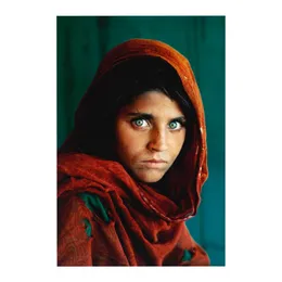 Steve McCurry Afghan Girl 1984 Plakat Plakat Drukuj dekoracje domu oprawione lub niezamawiane popaper Materiał196f