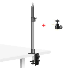 Tripods SH Tabletop Bracket Stand Desktop Cclamp Light Stand With 1/4" Ball Head,Adjustable For DSLR Camera, Ring Light, Video Monitor