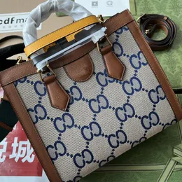 RealFine888 가방 5A G702721 27cm Diana Small Blue Jumbo Tote 핸드백 핸드백 먼지 가방을 가진 여성을위한 지갑