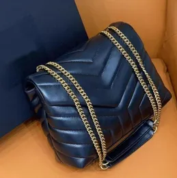 Designer-Tasche Handtasche Loulou Puffer gesteppte Y-Leder-Umhängetaschen Designer-Damenspielzeug schwarze Kette Lammfell Umhängetasche Mini-Geldbörse Luxus