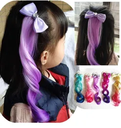 Hair Extensions Curly Wig for Kids Girls Ponytails Hair Bows Clips Princess Bobby Pins Hairpins Hair Accessories 0233558936