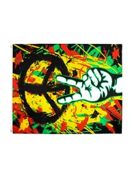 Rasta Peace Grafitti Flag Whole 3x5ft Factory 100 Polyester For Decoration1181251