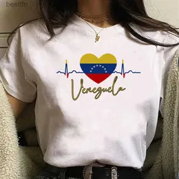 Maglietta femminile venezuela maglietta da donna harajuku fumed designer maglietta anime manga designer abbigliamento 240311