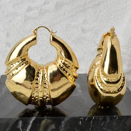 Vintage Gothic Big Drop Earrings For Women Girl Oversized y Gold Plated Geometry Hoop Earring African Statement Jewelry 240305