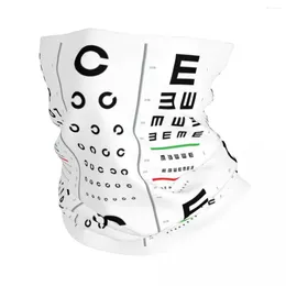 Bandanas Eye Test Snellen Chart Bandana Neck Warmer Men Women Winter Hiking Ski Scarf Gaiter Optometrist Optician Face Cover