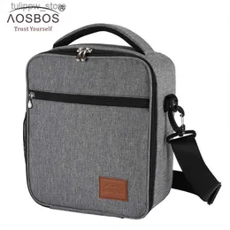 L240311 Bento-Boxen Aosbos tragbare Kühl-Lunchtasche Oxford wärmeisolierte Lebensmitteltaschen Tragetasche für feste Lebensmittel Picknick-Lunchbox-Tasche für Männer Frauen Kinder L240311