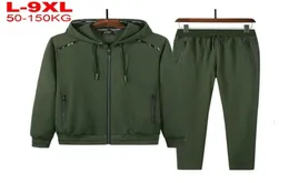 Men039S Tracksuits Spring Autumn Sports Suit Plus Size Men Track Track Trade Sportswear Running Sweatsuit Sets 9xl 8xl 7xl Jogger Big1888978
