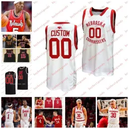 Keisei Tominaga Rienk Mast Custom Cornhuskers Basketball Jersey Ed C. J. Wilcher Sam Hoiberg Ramel Lloyd Jr. Juwan Gary Blaise Keita Nebraska Jerseys