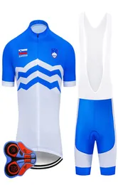 2019 Pro Team Slovenia Summer Cycling Jersey 9d Bib Set MTB موحدة للدراجة الحمراء للدراجة الجافة وارت