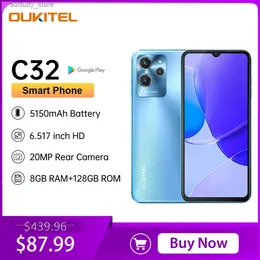 Cellulari Oukitel 4G C32 smartphone 6.517 8GB+128GB 5150mAh telefono fotocamera 20MP Q240312