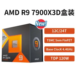 Novo processador de jogos amd ryzen 9 7900x3d, cpu de 12 núcleos e 24 threads, 5nm 120w, soquete am5