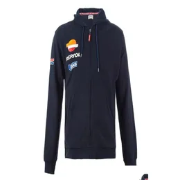 Motocyklowa odzież nowa kurtka bluza dla Honda Racing Team Moto Men039s Sports Repsol Bluzy Windproof Black Red6245827 Drop Deli Otspx