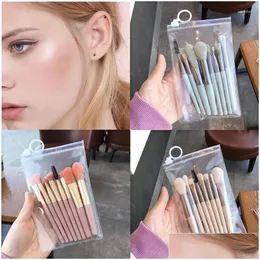 Make-up-Pinsel 8 teile/paket Professionelle Pinsel Set Schönheit Tragbare Weiche Flauschige Lidschatten Blending Concealer Mini Größe Werkzeug Drop Lieferung Otyvf