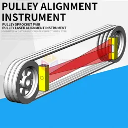 PDL-02 2M Riemenscheiben-Ausrichtungsinstrument, Riemenscheibe, Kettenrad, Zentrierinstrument, Riemenscheibe, Laser-Ausrichtungsinstrument