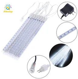 Chuva de meteoros Tubo de chuva Cordas de luz à prova d'água 30CM 50CM 80CM Multi cores disponíveis Luzes de tira LED para queda de neve para exteriores Chris4239358