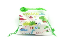 Borse da festa per dinosauri di cartoni animati per bambini Zaino con coulisse di compleanno Borsa da scuola per bambini in tessuto non tessuto Custodia per organizer3474441