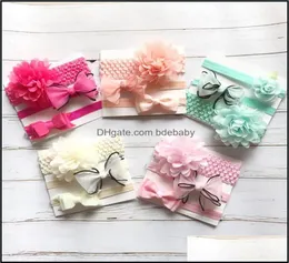 Acessórios de cabelo Europa Baby Girl Bwoknot Flores Headband Elastic Crianças Po Prop Band Crianças Meninas Headbands Bandanas Hairba Bdeb4846814