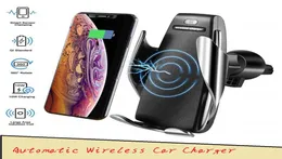 S5 Supporto per caricatore per auto wireless con bloccaggio automatico Supporto per ricevitore Sensore intelligente Caricabatterie a ricarica rapida da 10 W per iPhone Samsung Univers5724503