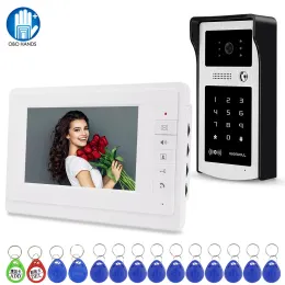 Intercom Home RFID Video Internom System Door Door Phone 7 '' Indoor Monter