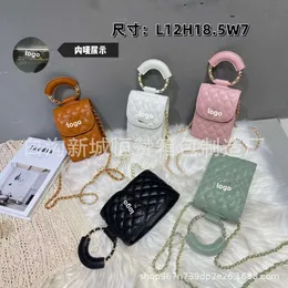 Shop Factory Wholesale 2024 New Crossbody Bag Xiaojinqiu Mobile Phone Chain Bar Fashionable Japanese and Korean Lingge Wrist Trendy