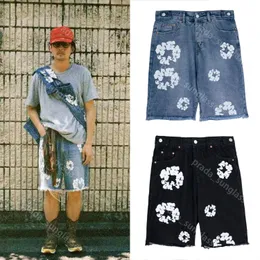 Designer shorts Men's shorts Denim Shorts Puff Print shorts High quality shorts High Street Jeans Print High-quality Men's Women's Vintage