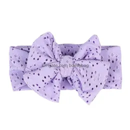 Fasce per bambini Bambina tinta unita Bowknot fatti a mano Bambini Copricapo elastico Decorazioni per feste Accessori per capelli Consegna di goccia Gioielli Ha Dhjwy