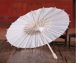 Ślub ślubny parasole białe papier parasol Chińskie mini rzemieślnicze parasol średnica 20304060CM4329350