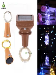 Luce solare per bottiglia di vino 20 LED 2M Luci multicolori Luci fiabesche con sensore dal tramonto all'alba per la decorazione natalizia9328737