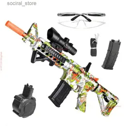 Arma brinquedos bomba de cristal akm automático m416 explosão elétrica m crianças brinquedo frango qbz assalto rifle bomba água brinquedo arma l240311