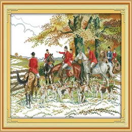 Hunting animal home decor painting Handmade Cross Stitch Embroidery Needlework sets counted print on canvas DMC 14CT 11CT256u