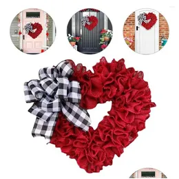 Decorative Flowers Wreaths Heart Wreath Proposal Arrangement Wall Hanging Decoration Engagement Party Invitations Drop Delivery Home G Ottns