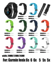 26 22 20MM Watchband Strap for Garmin Fenix 6 6s 6X 5 5S 3 3HR D2 S60 GPS Watch Quick Release Silicone Easyfit Wrist Band Strap8840865