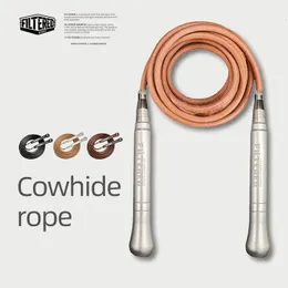 Filtered Sports Leather Bearing Jump Rope Speed Skipping Rope Adjustable Weighted Boxing Jump Gym Exercise Warm Up Training240311