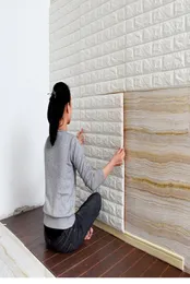 3D Solid Wall Stickers Living Room Wall Soft Bag Wallpaper Selfadhesive Decorative Wallpaper Waterproof Foam Tile Stickers3979924