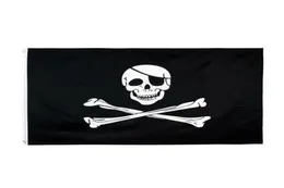 Ürpertici düzensiz yaşlı Jolly Roger Kafatası Çapraz Kemikler Korsan Bayrak Doğrudan Fabrika 100 Polyester 90x150cm 3x5fts9187679