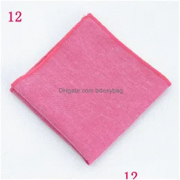 Handkerchiefs 22X22Cm Square Solid Color Cloth Pocket For Men Women Business Office Suit Decor Fashion Accessories Drop Delivery Dhcxe