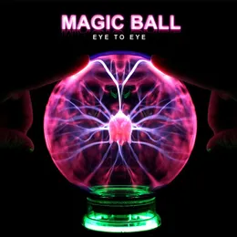 Novità Magic Plasma Ball Light 3 4 5 6 pollici Night Light Natale regalo per bambini Lampada al plasma in vetro Decorazioni per feste Luci da tavolo 2010283088