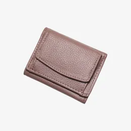 Purse Women's Short Money Clip Student Lychee Print Purse Hold Bag Wallet Card Bag Coin Purse1 F15