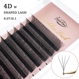 Goddess 4D W Shape Lashes W Eyelash Extensions Natural Soft Individual Lashes Handmade Premade Volume Fans Cilios W 240309