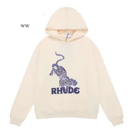 Designer hoodie rhude hoodie mens hoodie rhude hoody hooded tröja felpa uomo nisch mode märke sudadera höst vinter långärmad rund nack pullover 8088