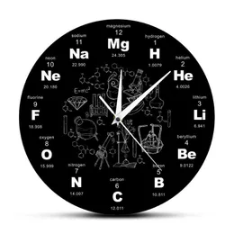 Periodic Table Of Elements Wall Art Chemical Symbols Wall Clock Educational ElementaL Display Classroom Clock Teacher's Gift 266O