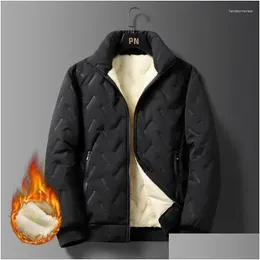 Męskie płaszcze odzieży zewnętrzne plus męskie męskie odzież w rozmiarze Plus w dół kurtka zagęszona bawełniana płaszcz zimowy ciepły polar luźne lambswoo dhb7u