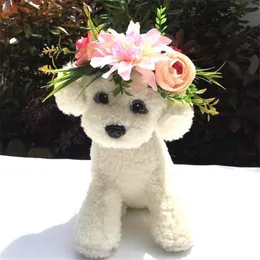 Dog Apparel Pet Flower Head Band Wedding Collars Cat Headwear Fashion Simulation Ring Hoop Headband200r