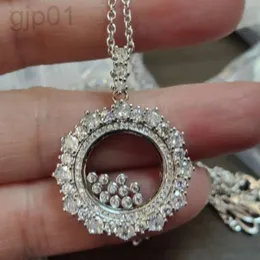 Design Chopard Jewelry Xiao Family Fashion Senior Happy Diamond Collana da donna Full Diamond Sky Star Sun Moon Star Orecchini Set di lusso leggero